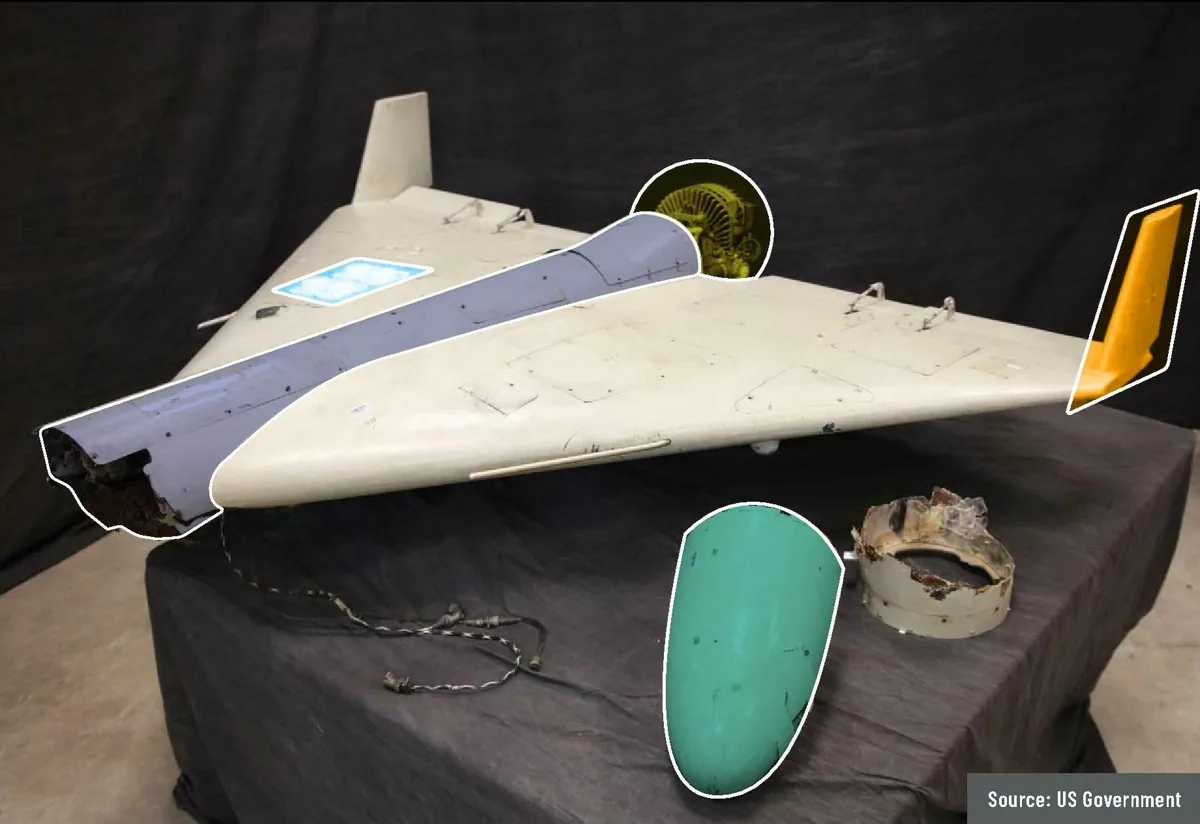 Цілий Shahed-131 (Герань-1), здобутий військовими США