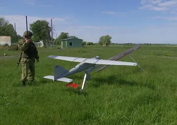 Орлан-10 на пусковій катапульті