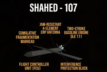 Схема компонування Shahed-107 від ГУР